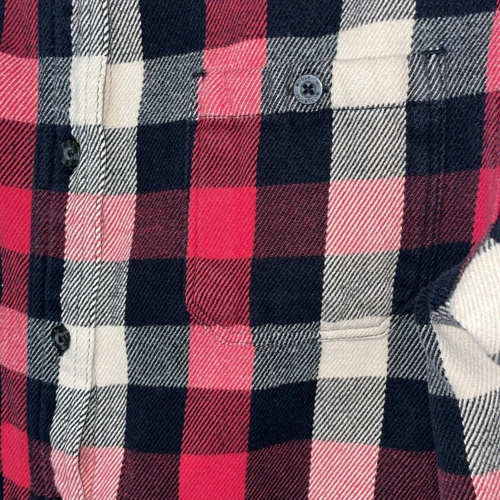 Woolrich Heavy Dty Red Black White Plaid Flannel Shirt Thick | Very Nice Women M